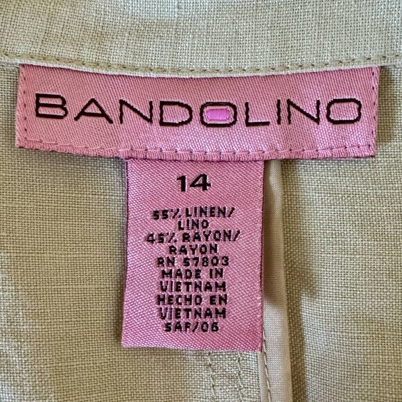 Bandolino Linen Blend Utility Blazer Jacket – Size 14 - Picture 5 of 5